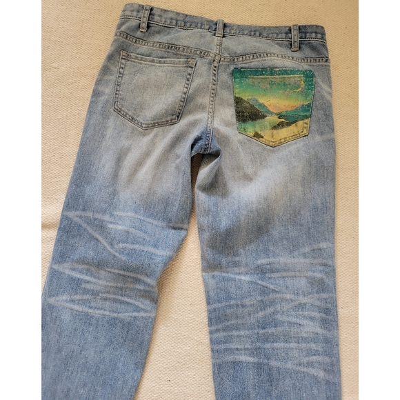 Womens Free people jeans with painted pocket medium wash - Picture 5 of 9